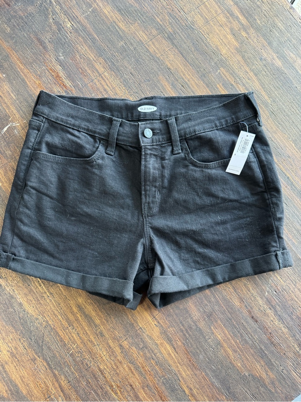Old Navy Black Rolled-Cuff Women's Jean Shorts